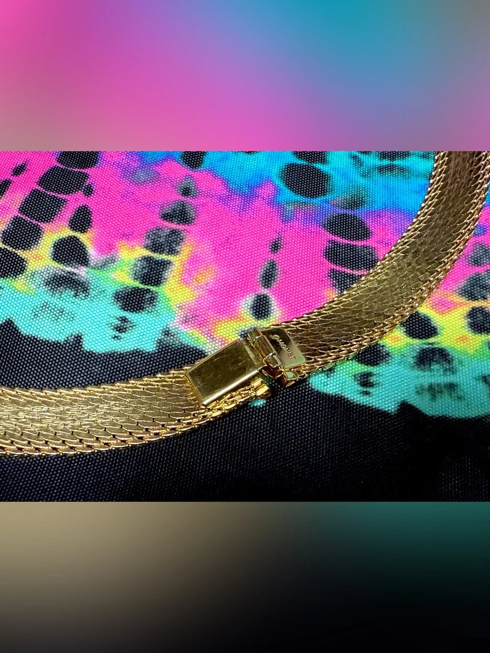 🔥Vtg Gold-plated Herringbone Chain 18